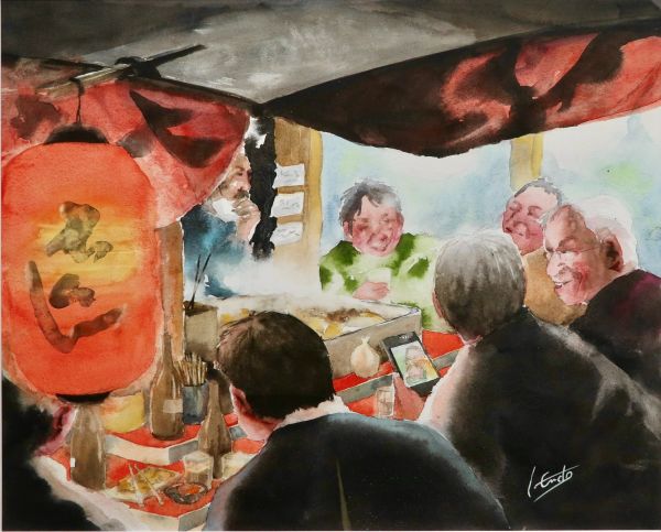 第74回 光陽展　遠藤　泉（エンドウイズミ）望郷酒場 水　F20